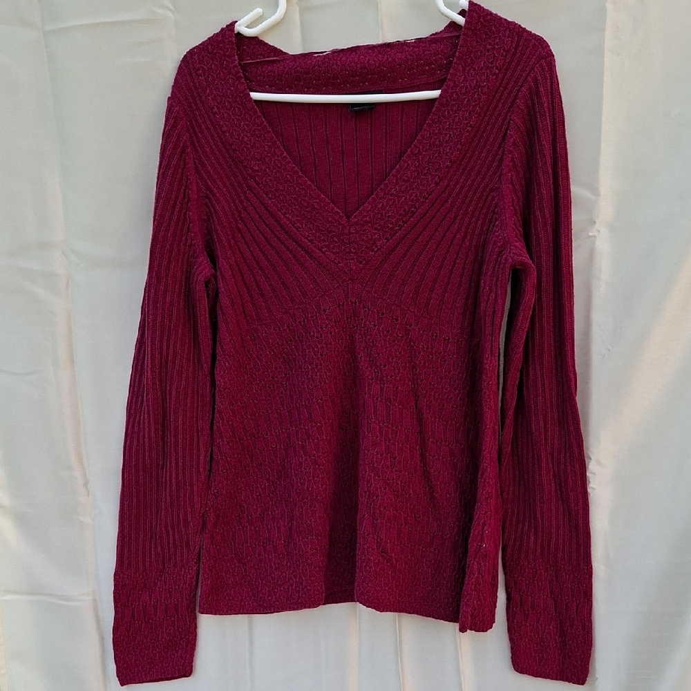 Calvin‎ Klein Jeans Deep Red V-Neck Sweater